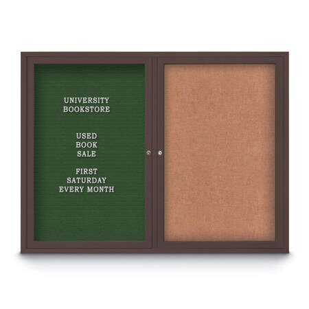 United Visual Products Corkboard, 18"x24", Rubber/Gold UV401PLUS-GOLD-RUBBER
